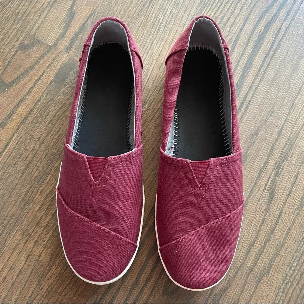 TOMS Black Cherry Coated Canvas Avalon 10010811 - Picture 2 of 10
